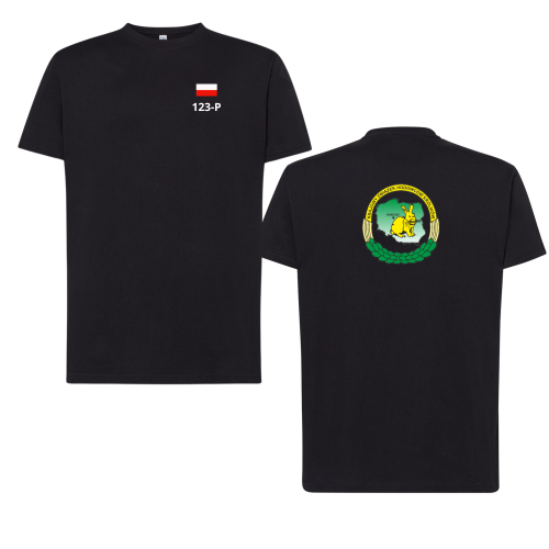 Koszulka Czarna z Nadrukiem Krajowego Związku Hodowców Królików Rasowych